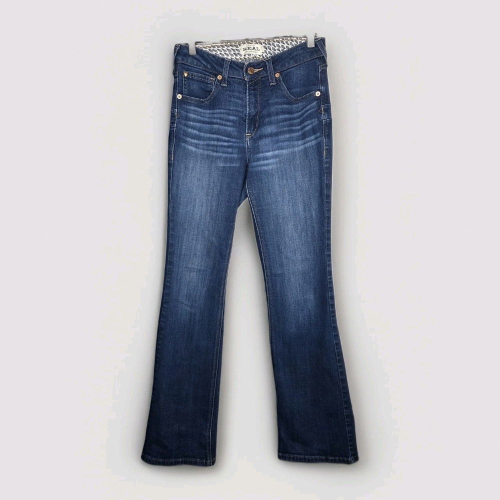 ARIAT R.E.A.L. Womens High Rise Ballary Boot Cut Jeans Size 28R Dark Wash Ranch
